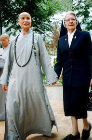Two nuns walking hand in hand show that Great Love transcends all boundaries.