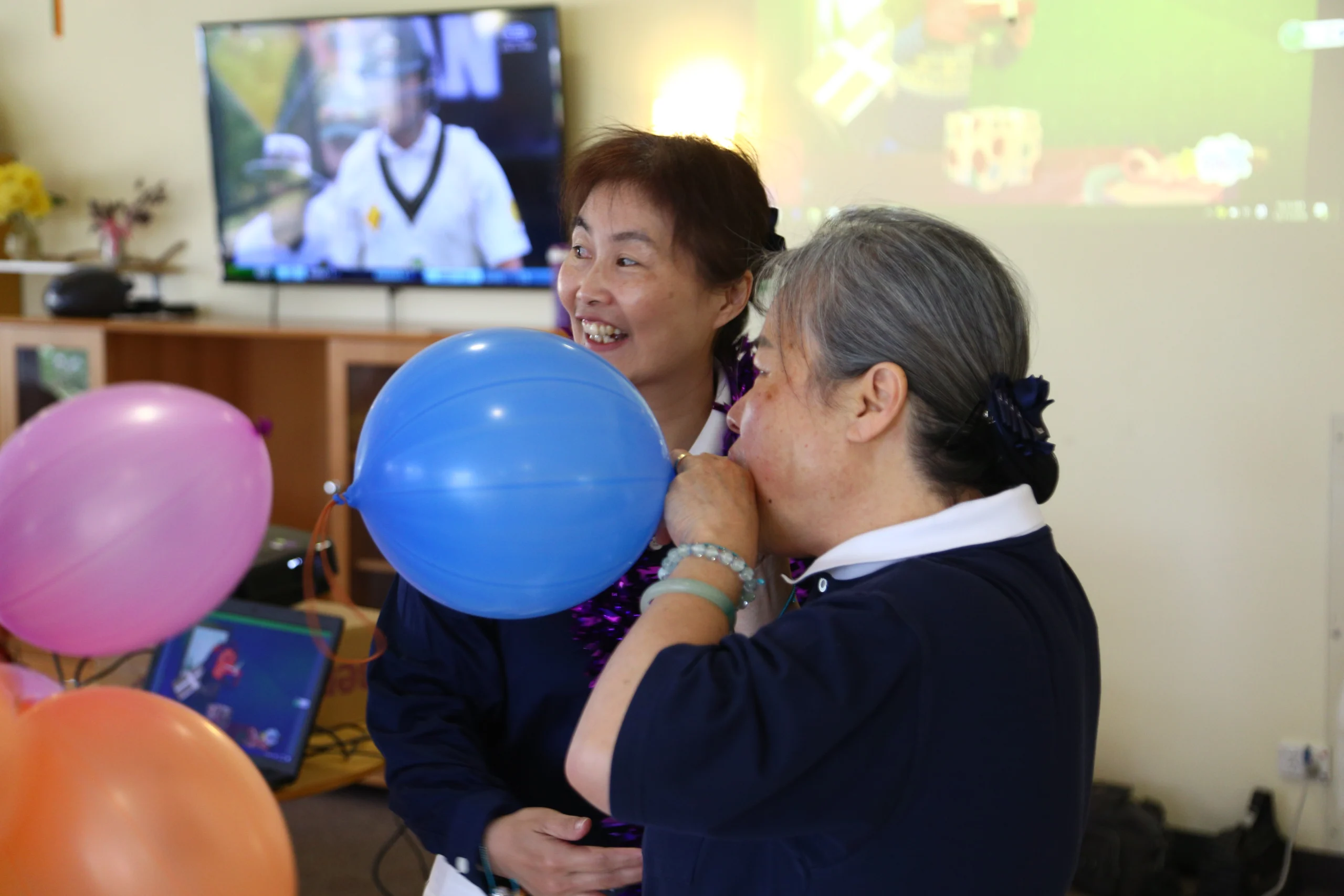 Tzu Chi Integrative Community Health and Wellness Centre - Volunteers get ready for interactive games with the elderly.
