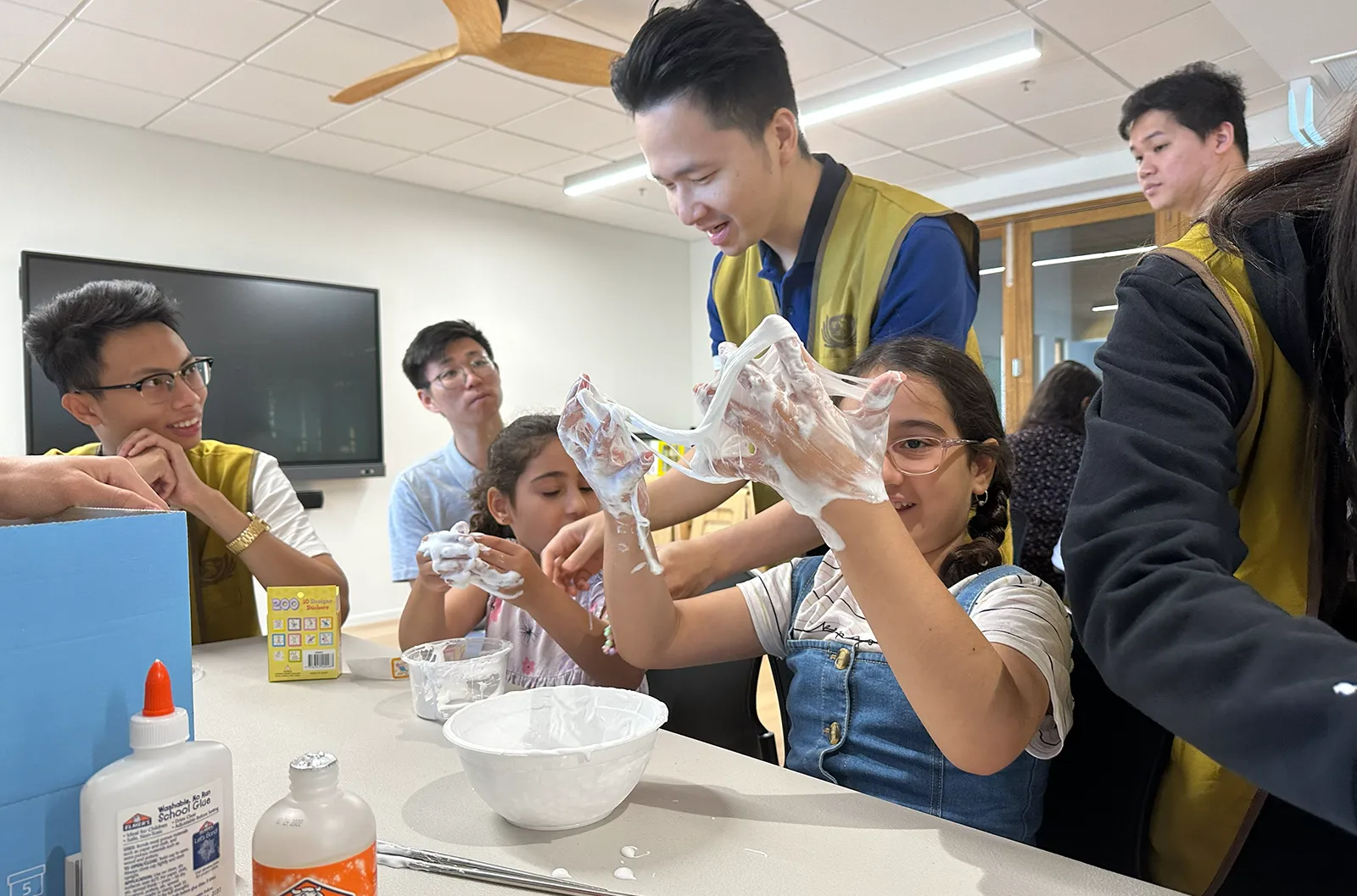 Charity Support Programs - Teaching Kids Making Slime