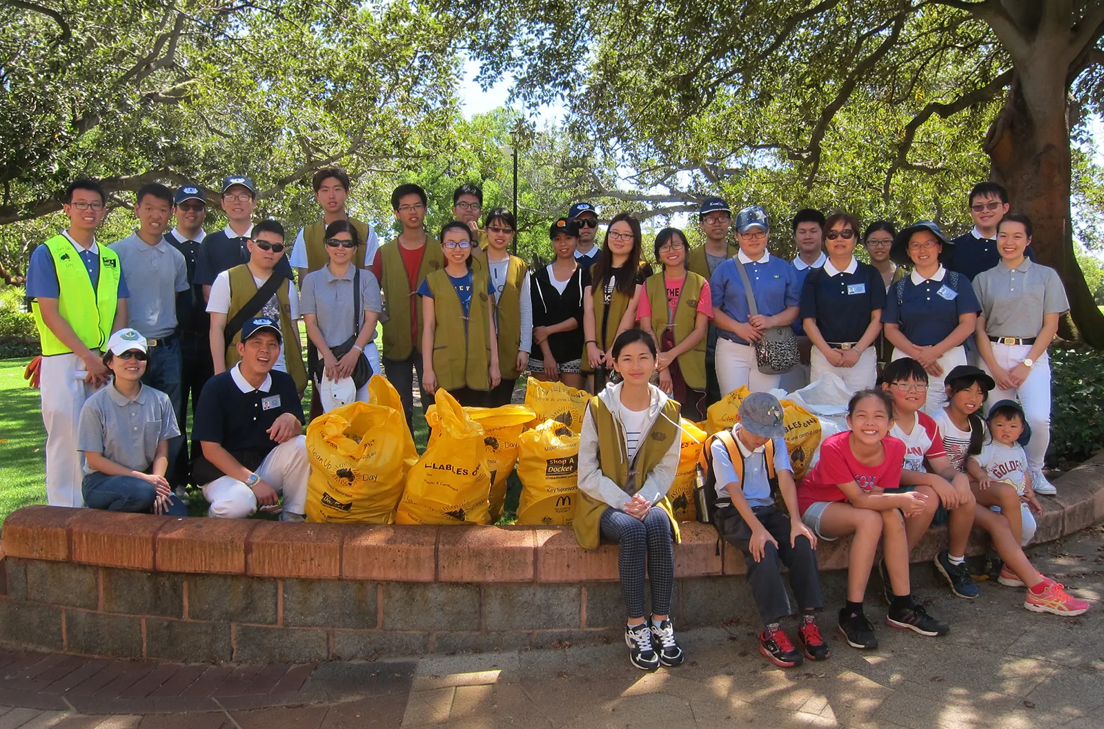 Perth - Clean Up Australia Day - Volunteers posed for a photo with big smiles and their “golden” haul Clean Up Australia Day - Volunteers posed for a photo with big smiles and their “golden” haul