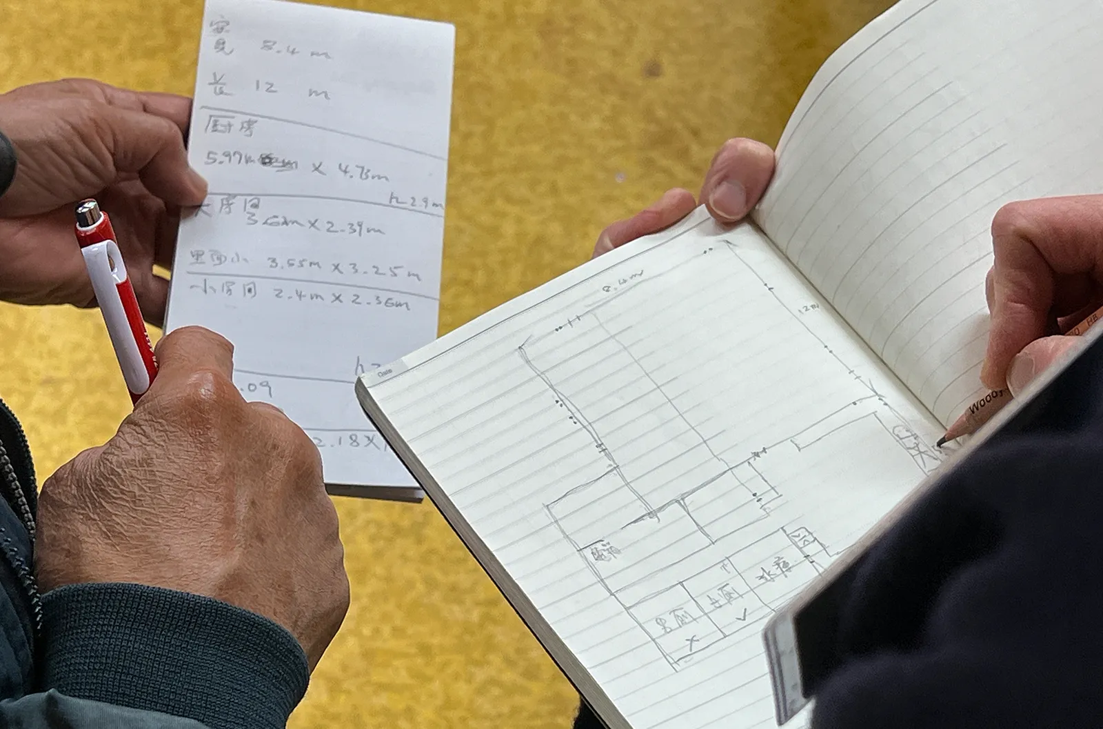 Perth - Kalgoorlie Remote-Area Free Clinic - volunteers also measured the size of each space and sketched a floor plan on site Kalgoorlie Remote-Area Free Clinic - volunteers also measured the size of each space and sketched a floor plan on site