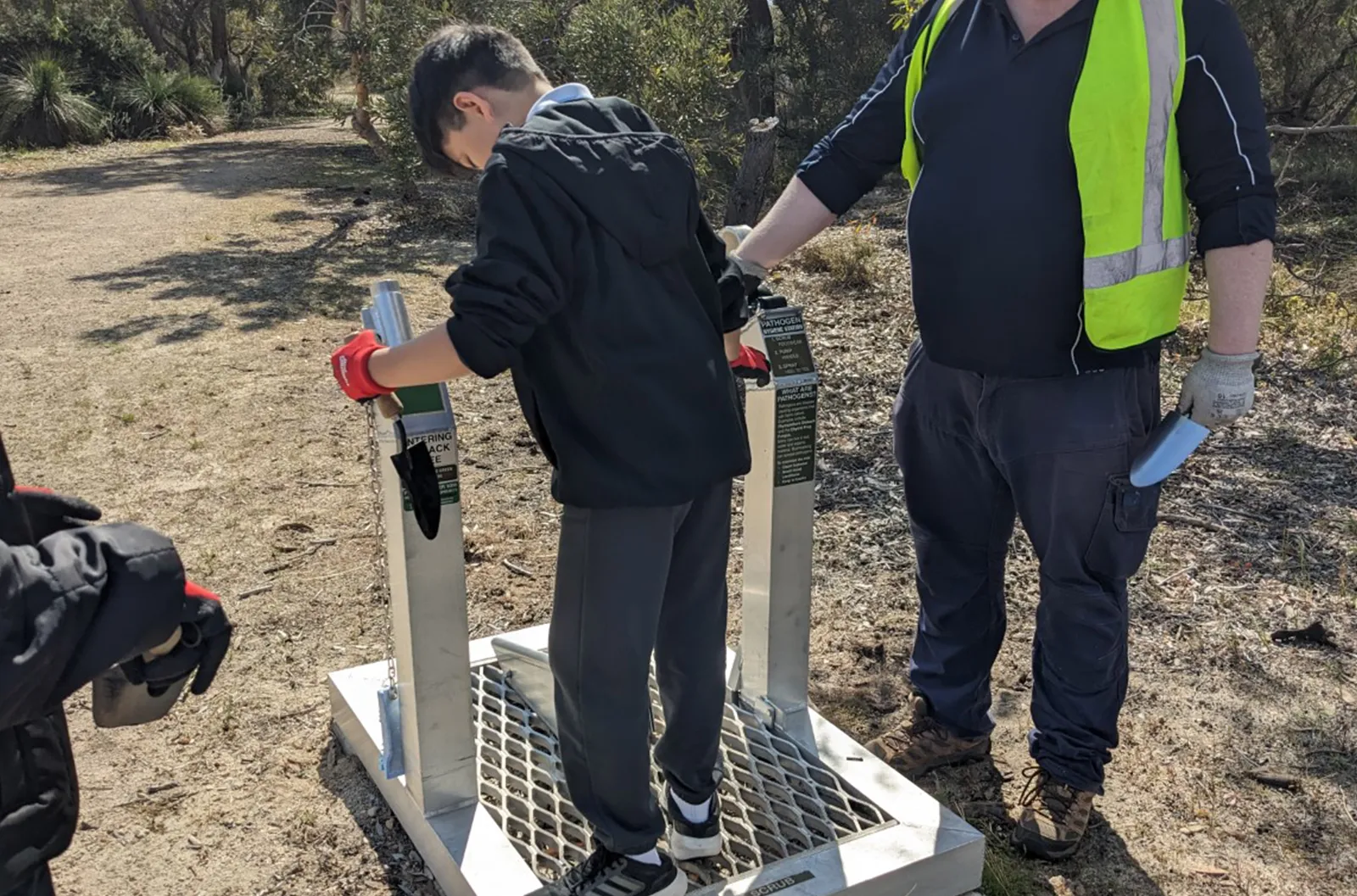 Perth - Pulling Weeds - A shoe-cleaning disinfecting machine Pulling Weeds - A shoe-cleaning disinfecting machine