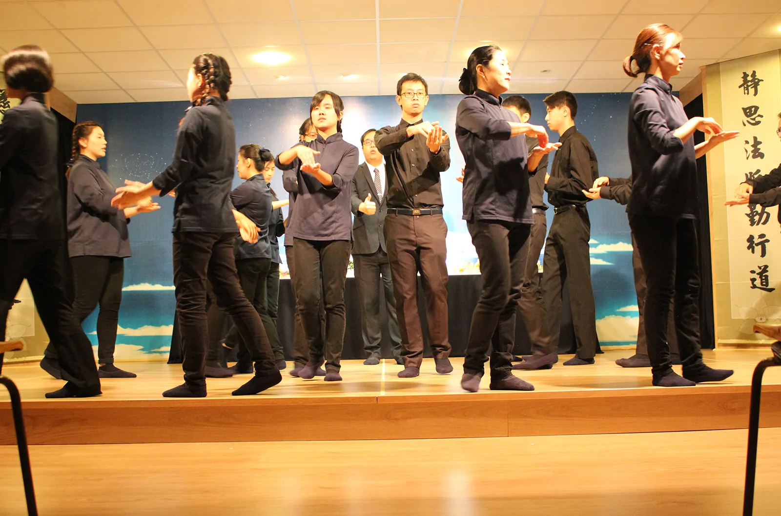 Tzu Chi Collegiate Youth Association (Tzu Ching) Perth - Three-quarters of the members participating in the Sutra adaptation performance
